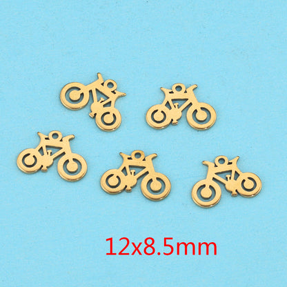 10PCS Stainless Steel Cutout Small Pendants | Moon, Star & Heart Charms, DIY Accessories for Earrings & Bracelets