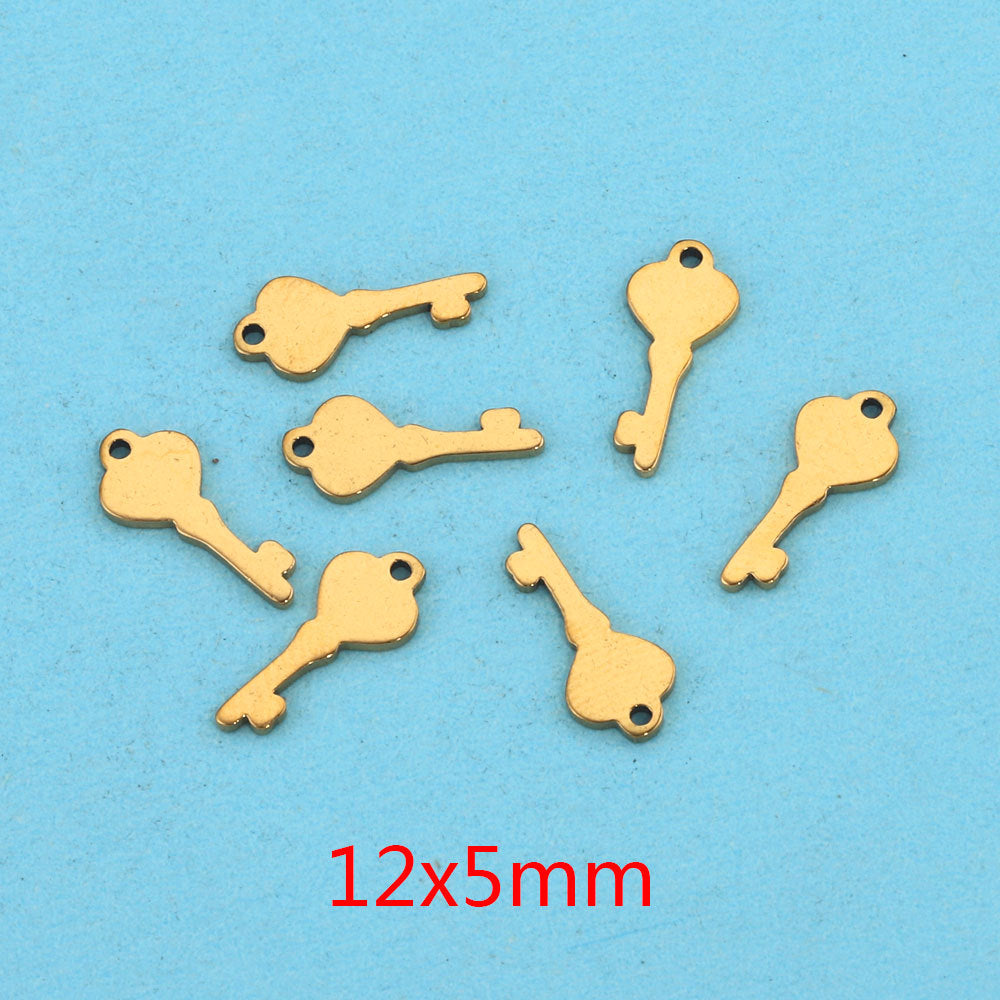 10PCS Stainless Steel Cutout Small Pendants | Moon, Star & Heart Charms, DIY Accessories for Earrings & Bracelets