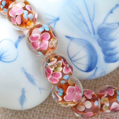 10PCS Handmade Glass Petal Beads | Flower-Shaped Loose Beads | DIY Jewelry Making Supplies for Bracelets, Necklaces