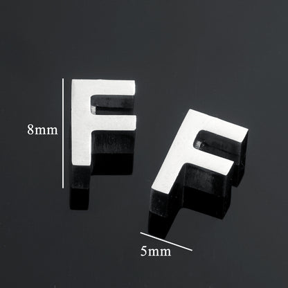 5PCS Stainless Steel 3D Letter Pendants - Minimalist & Stylish for Women's DIY Necklaces | Fashion Jewelry Findings