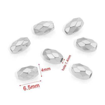 10PCS Stainless Steel (Titanium Steel) Faceted Beads & Domed Beads | Vacuum Gold-Plated Spacer Beads, DIY Jewelry Craft Supplies