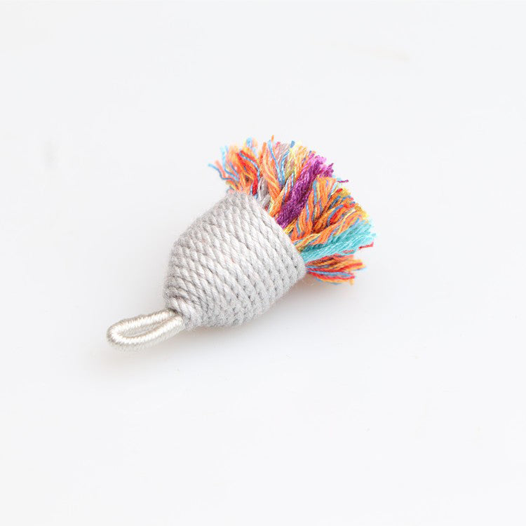 1PCS Cotton Tassel Charms for DIY Beaded Bracelets, Handmade Buddhist Prayer Beads Accessories, Bodhi & Mala Jewelry Making Supplies