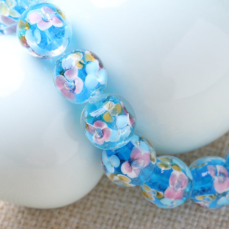 10PCS Handmade Glass Petal Beads | Flower-Shaped Loose Beads | DIY Jewelry Making Supplies for Bracelets, Necklaces