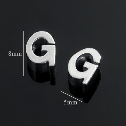 5PCS Stainless Steel 3D Letter Pendants - Minimalist & Stylish for Women's DIY Necklaces | Fashion Jewelry Findings