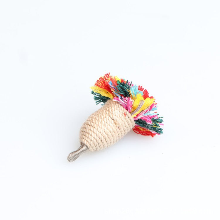 1PCS Cotton Tassel Charms for DIY Beaded Bracelets, Handmade Buddhist Prayer Beads Accessories, Bodhi & Mala Jewelry Making Supplies