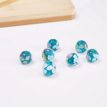 10PCS Handmade Glass Petal Beads | Flower-Shaped Loose Beads | DIY Jewelry Making Supplies for Bracelets, Necklaces