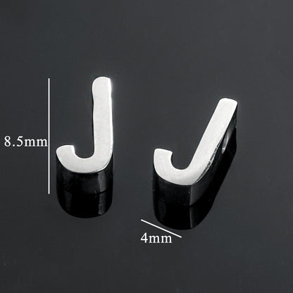 5PCS Stainless Steel 3D Letter Pendants - Minimalist & Stylish for Women's DIY Necklaces | Fashion Jewelry Findings