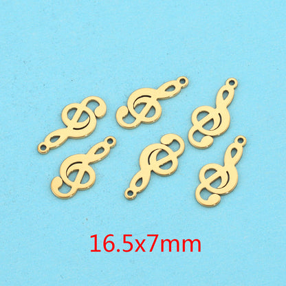 10PCS Stainless Steel Cutout Small Pendants | Moon, Star & Heart Charms, DIY Accessories for Earrings & Bracelets
