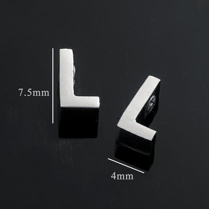 5PCS Stainless Steel 3D Letter Pendants - Minimalist & Stylish for Women's DIY Necklaces | Fashion Jewelry Findings