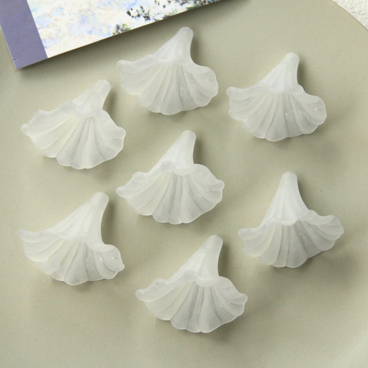 2PCS 41*33mm Sanded Morning Glory Acrylic Charms - Jewelry & Hair Accessory Making Supplies for Handcrafters