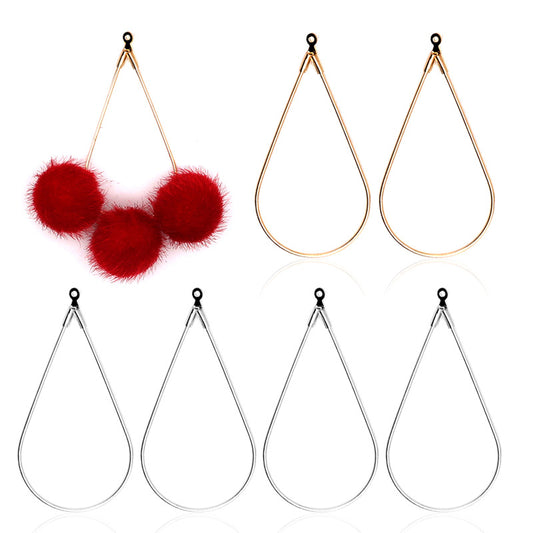 10PCS Copper Water Drop Earring Hoop & Clip Kit | DIY Handmade Ear Jewelry Making Supplies, Complete Earring Craft Kit