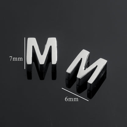 5PCS Stainless Steel 3D Letter Pendants - Minimalist & Stylish for Women's DIY Necklaces | Fashion Jewelry Findings