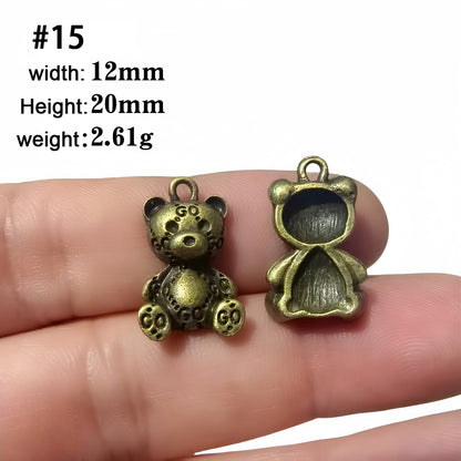 A Series of Charm 1: 10PCS Vintage Style Verdigris Bronze Butterfly Elephant charm - Unique Animal-Inspired Jewelry for Daily Wear & Gifting
