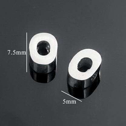 5PCS Stainless Steel 3D Letter Pendants - Minimalist & Stylish for Women's DIY Necklaces | Fashion Jewelry Findings