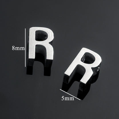 5PCS Stainless Steel 3D Letter Pendants - Minimalist & Stylish for Women's DIY Necklaces | Fashion Jewelry Findings