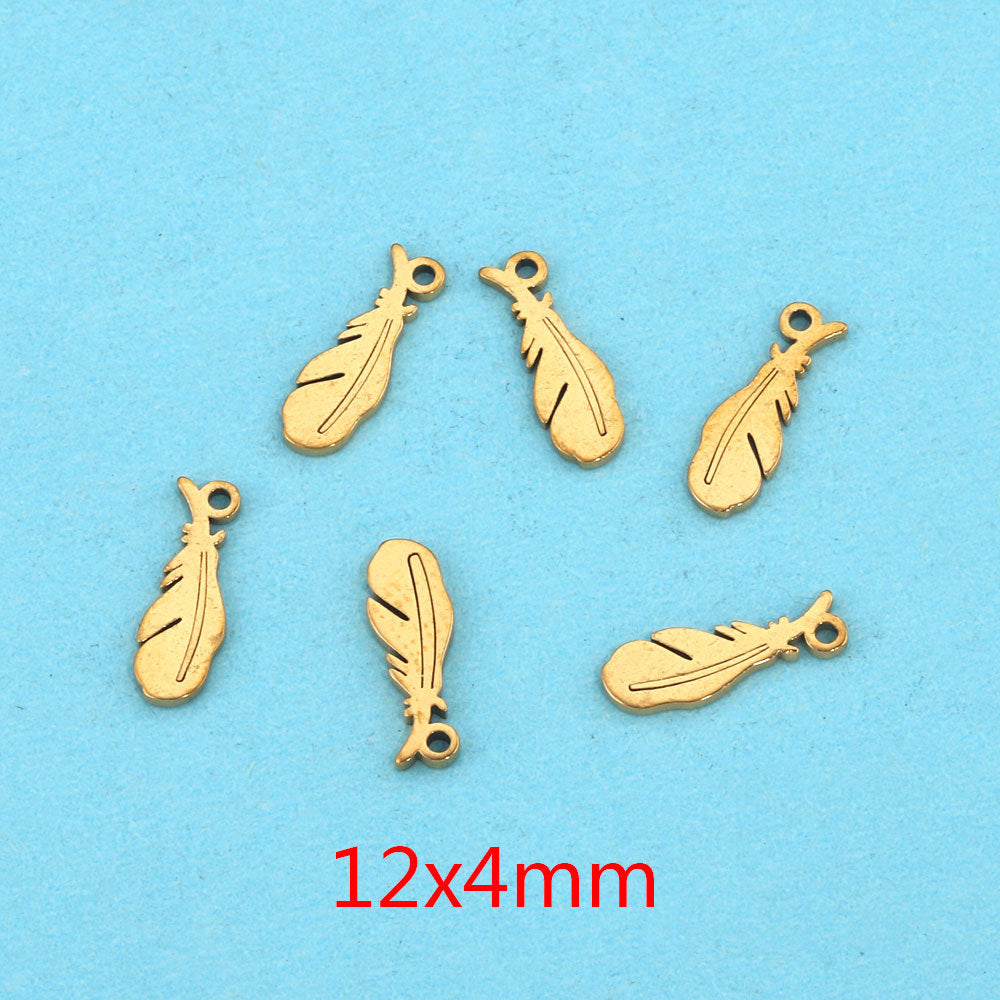 10PCS Stainless Steel Cutout Small Pendants | Moon, Star & Heart Charms, DIY Accessories for Earrings & Bracelets