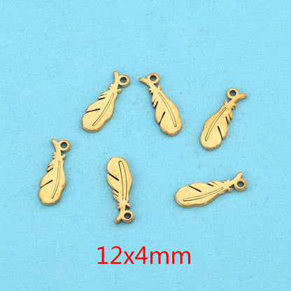 10PCS Stainless Steel Cutout Small Pendants | Moon, Star & Heart Charms, DIY Accessories for Earrings & Bracelets