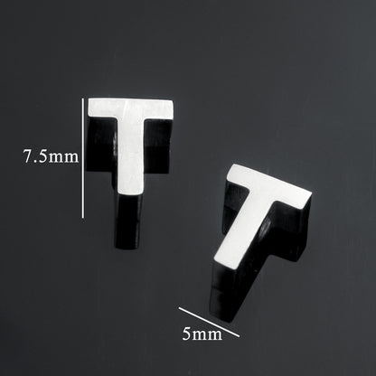 5PCS Stainless Steel 3D Letter Pendants - Minimalist & Stylish for Women's DIY Necklaces | Fashion Jewelry Findings