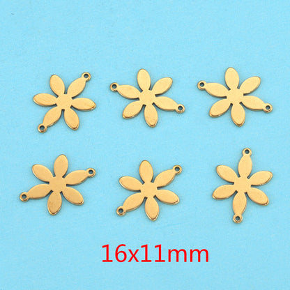 10PCS Stainless Steel Cutout Small Pendants | Moon, Star & Heart Charms, DIY Accessories for Earrings & Bracelets