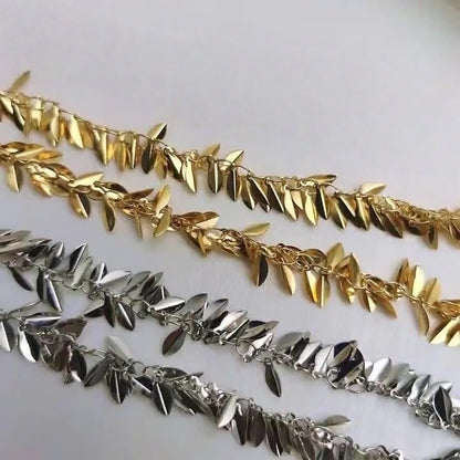 Leaf Tassel Chain, DIY Earring Chain, Jewelry Making Supplies for Handmade Earrings, 50cm