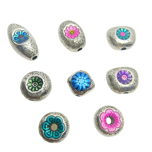 Low-Temp Enamel Chiang Mai Handmade Beads - DIY Jewelry Supplies for Bracelets, Crystal Bracelets & Spacers