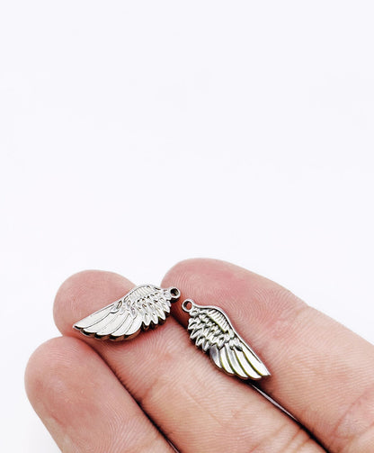 Durable Stainless Steel Wing & Feather Pendant | Water-Resistant Daily Wear Accessory