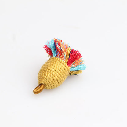 1PCS Cotton Tassel Charms for DIY Beaded Bracelets, Handmade Buddhist Prayer Beads Accessories, Bodhi & Mala Jewelry Making Supplies