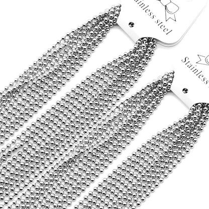 10PCS Stainless Steel (Titanium Steel) Bead Chain, Perfect Chain for Pendant Jewelry