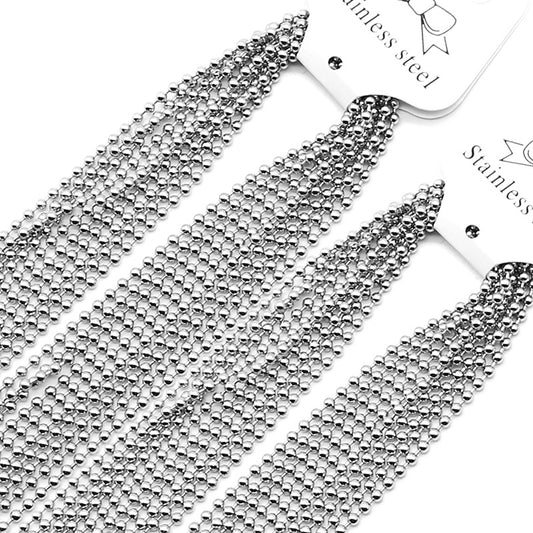 10PCS Stainless Steel (Titanium Steel) Bead Chain, Perfect Chain for Pendant Jewelry