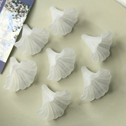 2PCS 41*33mm Sanded Morning Glory Acrylic Charms - Jewelry & Hair Accessory Making Supplies for Handcrafters