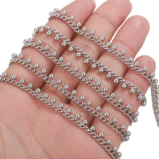 1 Meter Stainless Steel Bead Chain -  DIY Necklace/Bracelet Chain