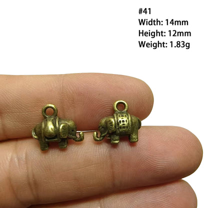 A Series of Charm 2: 10PCS Vintage Antique Bronze Pendants - Flower, Moon, Animal Shapes | DIY Jewelry Making Supplies, Craft Accessories for Necklaces/Bracelets