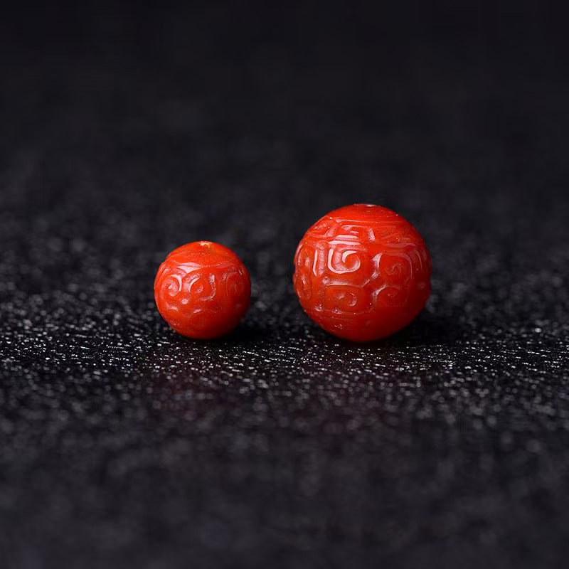 Natural Nanhong Agate Swirl Pattern Loose Beads - Southern Red Agate Beads for Handmade Jewelry & Craft Projects