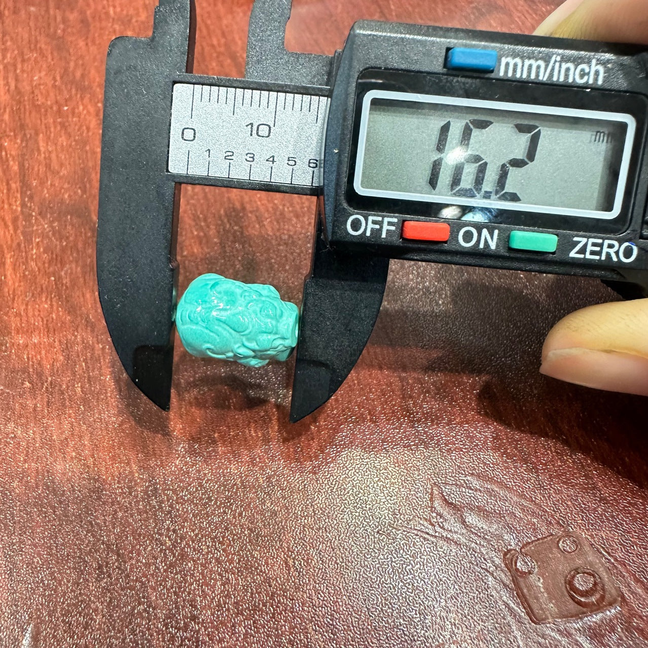 Magnesite Turquoise Pixiu Charm - Natural Stone Pi Xiu Jewelry Accessory, Crafted Gemstone Piece