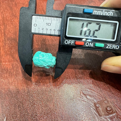 Magnesite Turquoise Pixiu Charm - Natural Stone Pi Xiu Jewelry Accessory, Crafted Gemstone Piece