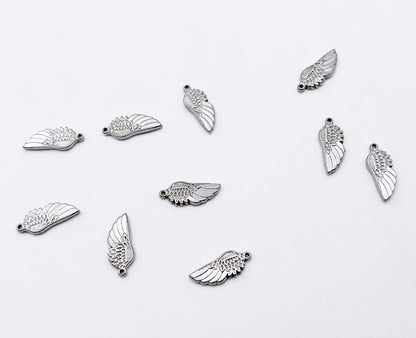 Durable Stainless Steel Wing & Feather Pendant | Water-Resistant Daily Wear Accessory