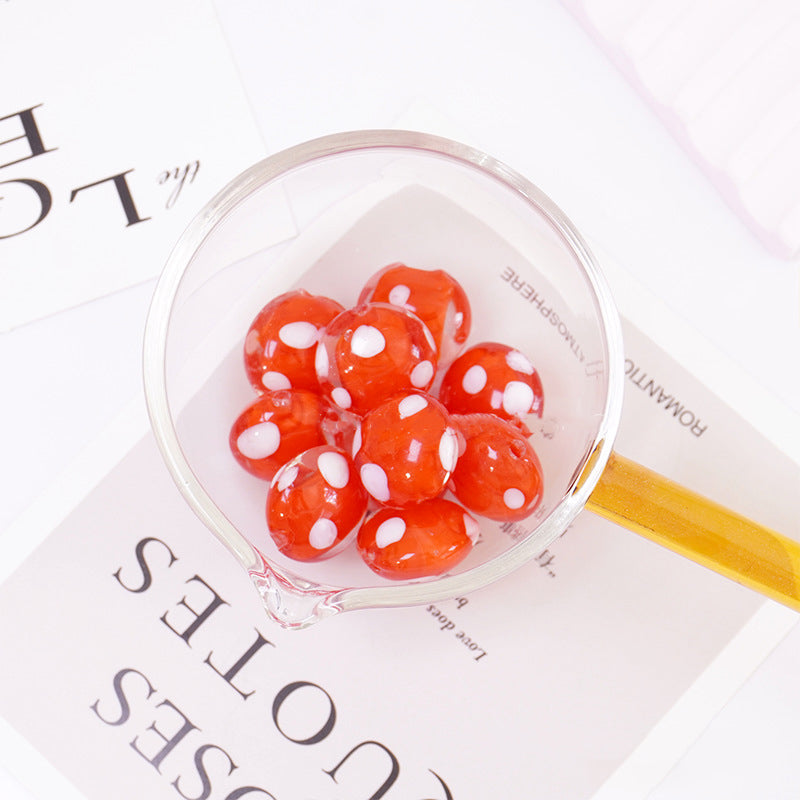 4PCS Speckled Flat Round Glass Beads - DIY Jewelry Making Supplies for Earrings Necklaces Bracelets, Craft Beading Accessories