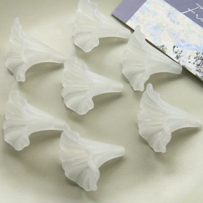 2PCS 41*33mm Sanded Morning Glory Acrylic Charms - Jewelry & Hair Accessory Making Supplies for Handcrafters