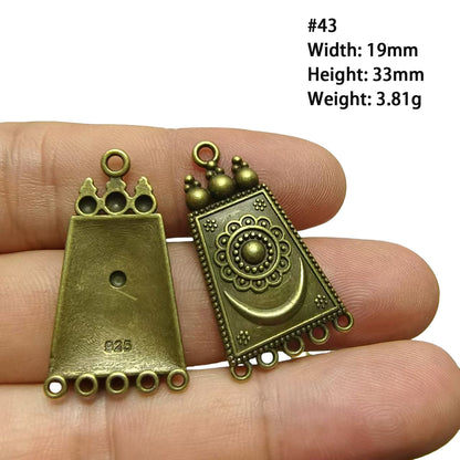 A Series of Charm 2: 10PCS Vintage Antique Bronze Pendants - Flower, Moon, Animal Shapes | DIY Jewelry Making Supplies, Craft Accessories for Necklaces/Bracelets