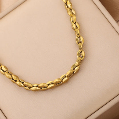 1 Meter Stainless Steel Chunky Chain, Titanium Gold Plated Button-Style Decorative Chain, DIY Necklace and Bracelet Jewelry Making Supplies