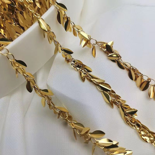 Leaf Tassel Chain, DIY Earring Chain, Jewelry Making Supplies for Handmade Earrings, 50cm