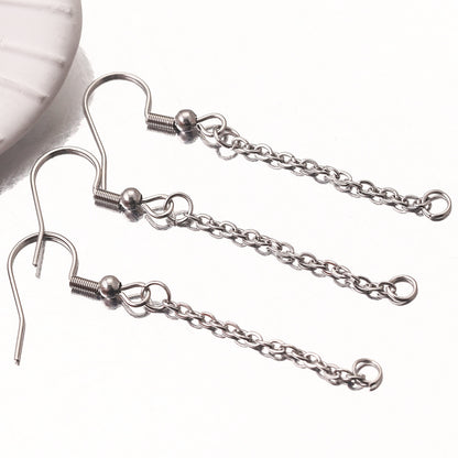 2Pairs Stainless Steel Vacuum Color-Retention Earring Extender Chain | DIY Earring Material for Ear Wires & Tassel Chains, Jewelry Supplies