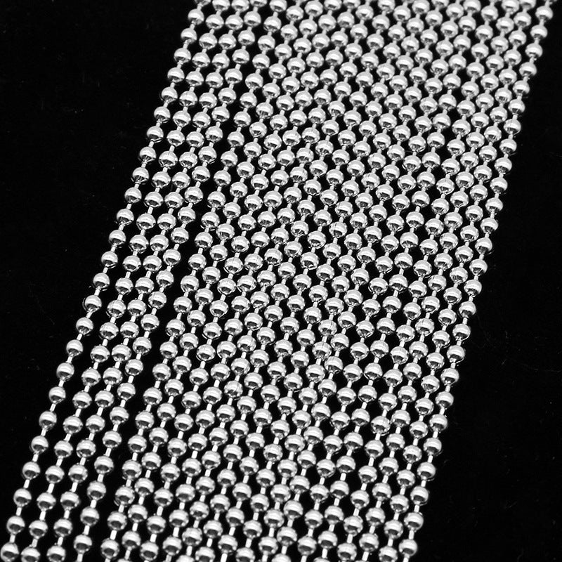 10PCS Stainless Steel (Titanium Steel) Bead Chain, Perfect Chain for Pendant Jewelry