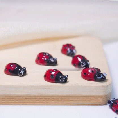 10PCS Glass Beetle Beads | Animal & Insect Themed Loose Beads | Wholesale DIY Bracelet & Necklace Craft Accessories