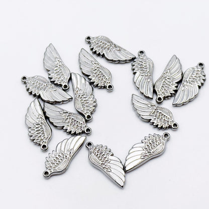 Durable Stainless Steel Wing & Feather Pendant | Water-Resistant Daily Wear Accessory