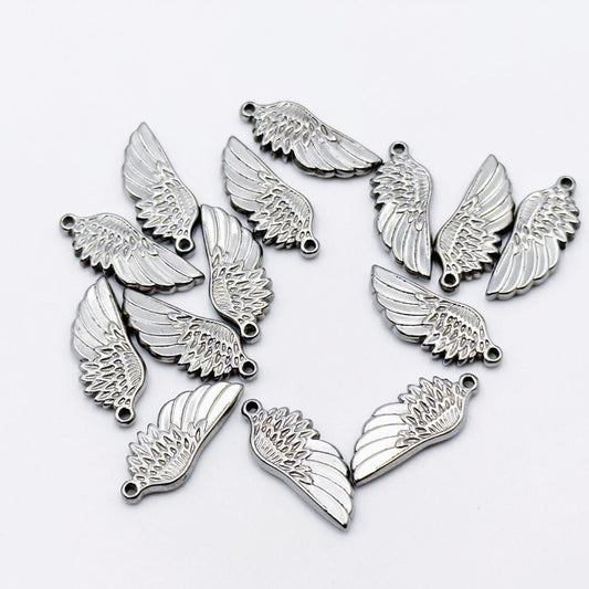 Durable Stainless Steel Wing & Feather Pendant | Water-Resistant Daily Wear Accessory