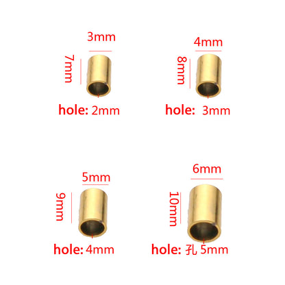 30PCS 18K Gold Plated Stainless Steel End Caps, Cord Ends, Snake Head & Round Head Cord Tips, DIY Bracelet Necklace Leather Jewelry Findings