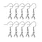 2Pairs Stainless Steel Earing Hook with Clips - Silver