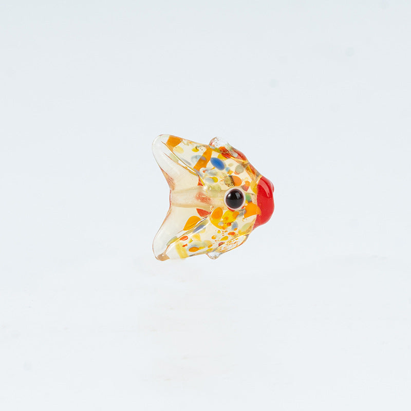 Straight-Hole Glass Fish Beads | Japanese Handmade Colored Glass Beads | DIY Jewelry Supplies for Bracelets, Necklaces