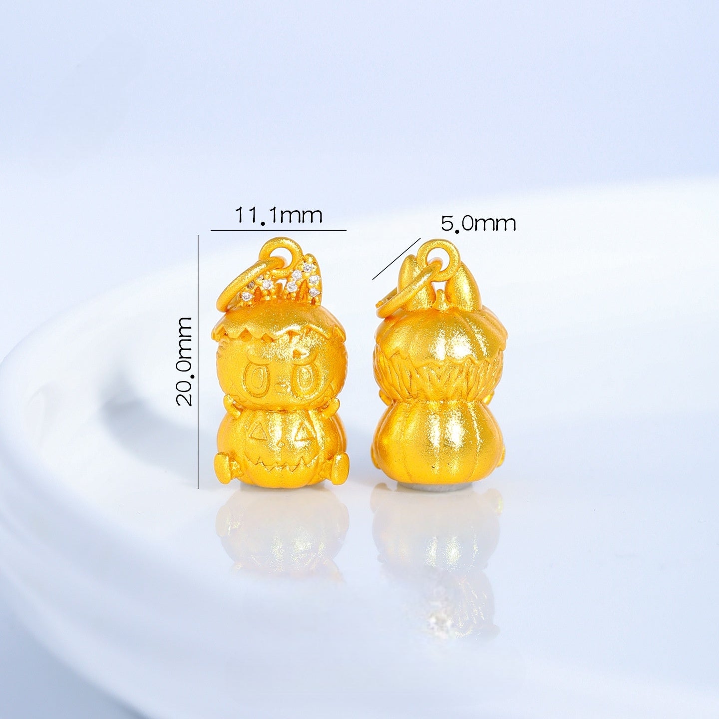 Sandal Gold Pumpkin LABUBU Charm, DIY Jewelry Pendant, Cute Kawaii Accessory